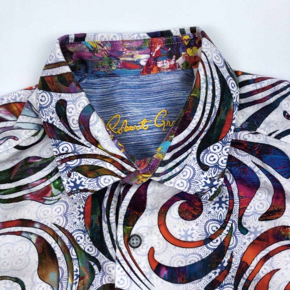 Robert Graham Men's M Tempo Long Sleeve Button Down Shirt Paisley - Picture 2 of 11